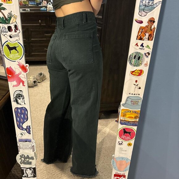 Women's Green Jeans - Picture 2 of 2